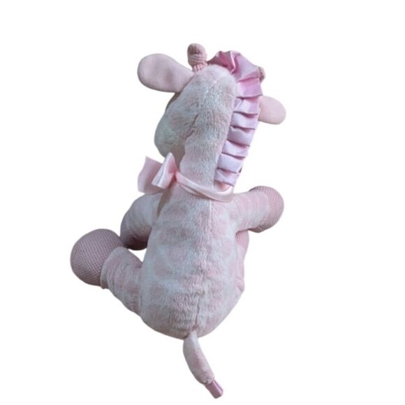 Jingles Pink Giraffe Plush Baby Rattle  stuffed Toy 9" First And Main sewn  eyes - Picture 5 of 6